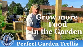 How to Build a Strong Garden Trellis Vertical Gardening [upl. by Letnuahc412]