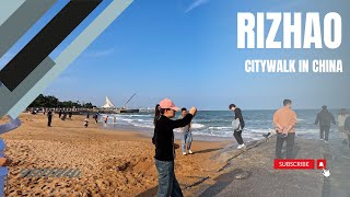 Walking on the beach at the Lighthouse Scenic Area Rizhao City Shandong Province [upl. by Delinda]