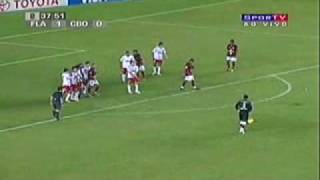 1 gol de falta do Bruno Flamengo 2x0 Bolognesi HD [upl. by Portwin]