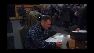 First Class Petty Officers Take Chief Advancement Exam [upl. by Risa]