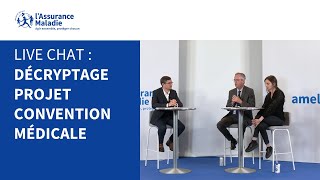 Nouvelle convention médicale  live chat avec Thomas Fatôme et Marguerite Cazeneuve [upl. by Niattirb]