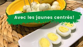 Recette oeufs de caille durs pour apéritif  ✅ Astuce pour avoir les jaunes centrés [upl. by Notyalk445]