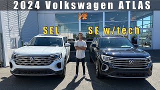 2024 Volkswagen Atlas SEL vs SE wtech  which one to buy [upl. by Ert140]