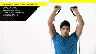 Resistance Band Shoulder Press [upl. by Cristabel]