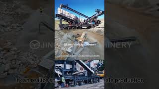 combined stone mobile crusher plant crusher limestone granite quartz basalt machine jycrusher [upl. by Anitsirk441]