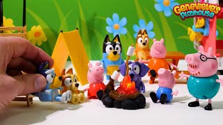 Peppa Pig and Bluey Go Camping Funny Educational Video for Kids [upl. by Ainerbas]