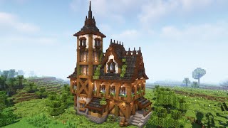 Minecraft  How to build a Large Medieval House  Minecraft Tutorial [upl. by Alilad]