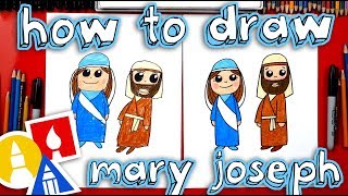 How To Draw Mary And Joseph  Nativity [upl. by Nutter49]