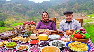 The Most Famous Azerbaijani Dish Recipes amp Cooked Lamb Kebab Dolma Beef Meat Kutab [upl. by Mharg924]