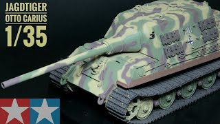 Tamiya  Jagdtiger  Otto Carius  135  Fading  Camo  Decals [upl. by Belak]