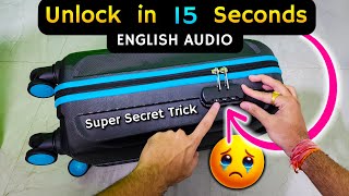 How To Unlock Forgotten Combination Lock Password  Open Any Suitcase Luggage Bag Password Lock [upl. by Hershel946]