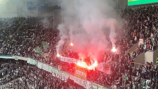 Hammarby  Halmstad 10 2024 Till minne av Spjuvern  Pyro [upl. by Lengel]