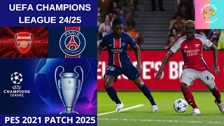 PES 2025  ARSENAL  PSG  CHAMPIONS LEAGUE 2425  BÌNH LUẬN TIẾNG VIỆT  SP FOOTBALL LIFE [upl. by Shaina]