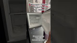 Whirlpool 270 litre double door refrigerator  Whirlpool single door  whirlpoolrefrigerator [upl. by Aliuqat221]