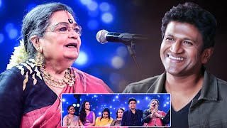 Pop singer Usha Uthups hearttouching tribute to Puneeth Rajkumar at South Movie Awards [upl. by Anelehs398]