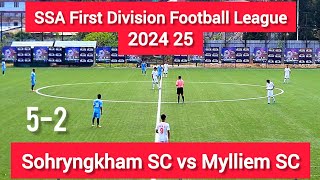 SSA First Division Football League 2024 25 Sohryngkham SC vs Mylliem SC Match Highlights [upl. by Lisle243]