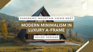 Panoramic Mountain Views Meet Modern Minimalism in Luxury AFrame House Designs [upl. by Elleral]