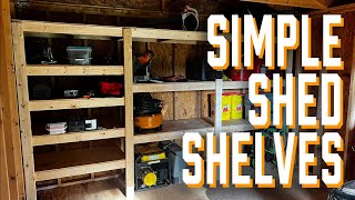 Simple Shed Storage Shelves [upl. by Novit988]