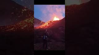 Lava fountains Iceland Eruption 2023 [upl. by Perot594]