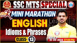 SSC MTS Marathon Classes 2024  Idioms and Phrases for SSC MTS  MTS English By Sanjeev Thakur Sir [upl. by Janos]