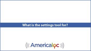 What is the settings tool for Americaloc [upl. by Bilski]