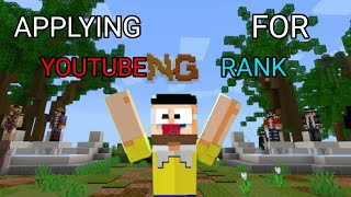 APPLYING FOR YOUTUBE RANK IN NETHERGAMES 😼nethergames minecraft [upl. by Ycrad572]