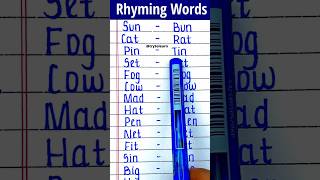 Rhyming words 20  Rhyming words in English shorts [upl. by Eronel562]