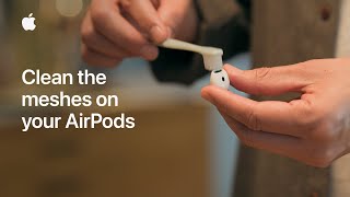 How to clean the meshes on your AirPods  Apple Support [upl. by Esiuqram755]