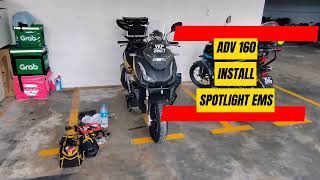 ADV 160 install spotlight paduu [upl. by Fulcher]