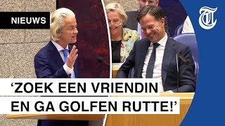 Rutte lacht om harde aanval Wilders [upl. by Helgeson]