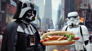 Darth Vader And The Stormtrooper Enjoy A Hot Dog 🌭 [upl. by Markowitz997]