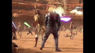 Jango Fett vs Mace Windu EXTENDED [upl. by Adlesirk53]