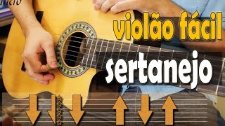 Aula de Violão RITMO e Batida de Sertanejo UNIVERSITÁRIO para INICIANTES [upl. by Ley]