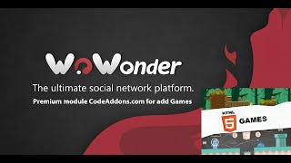 Premium Module Add your any Game or App WoWonder  The Ultimate PHP Social Network Platform [upl. by Novat]