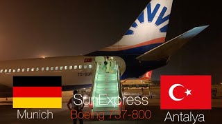 SunExpressMunichAntalyaBoeing 737800 [upl. by Lainahtan]