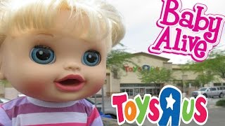 BABY ALIVE Toys R Us HAUL amp Outing With Audrey For The First Time [upl. by Marley]