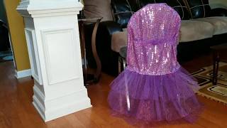 DIY EASY NO SEW WEDDING AND BRIDAL CHAIR COVER TUTORIAL [upl. by Tiat]