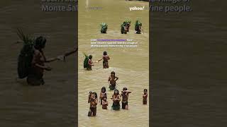 Rare footage of uncontacted tribe seen in Amazon rainforest where loggers operate  yahooaustralia [upl. by Yslek]