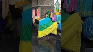 Double shaded linen saree handworksaree manufacturing sareeweaving bhagalpurilenin [upl. by Yecniuq573]