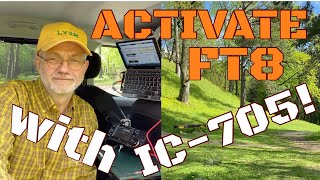 How to run FT8 mode on Icom IC705 outdoors and have fun Beware of RF feedback [upl. by Nnylarak]