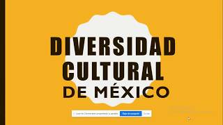 Diversidad cultural en México4° grado [upl. by Leahplar834]