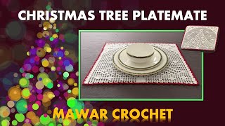 Part 1 of 8  CHRISTMAS TREE PLACEMAT \ DOILY \ CENTERPIECE \ RECTANGLE \ HOLIDAY ORNAMENT \ GIFT [upl. by Ahgiela590]