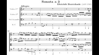 Dietrich Buxtehude  Trio Sonata in G Major BuxWV 271 w score [upl. by Emmie790]