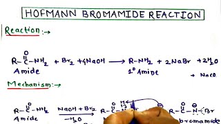 hofmann reaction hofmann bromamide degradation hindi organic name reaction 2020 [upl. by Hebner729]