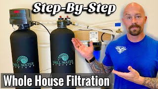 How To Install Whole House Filtration System From Shell Water Systems  BEST Water Softener System [upl. by Arihas]