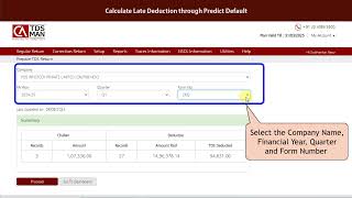 Calculate Late Deduction through Predict Default [upl. by Nanice]