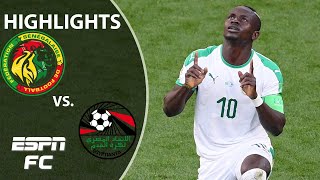 Sadio Manes Senegal beats Mohamed Salahs Egypt to reach 2022 World Cup  Highlights  ESPN FC [upl. by Asiela]