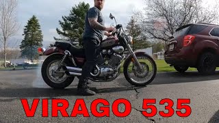 Yamaha Virago 535  Ride and Review [upl. by Vanhomrigh]