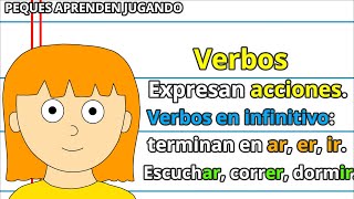 Los verbos para niños Detectar un verbo en una oración Peques Aprenden Jugando [upl. by Alliber]