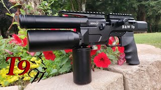 BinTac T9 Review 3579mm 147 Foot Pounds SemiAuto PCP Pistol [upl. by Lenehc]